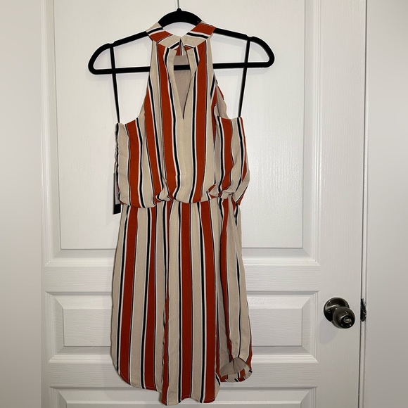 Jodi Kristopher High Neck Sleeveless Striped Dress - Picture 6 of 7